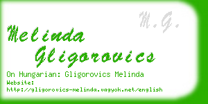 melinda gligorovics business card